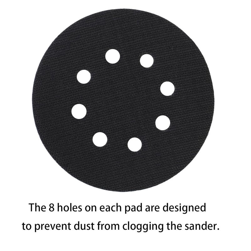 IPELY 5 Pack 5 Inch 8 Holes Foam Interface Pad Surfprep Foam Sanding Pads for Buffer (5 Pack) - Image 5